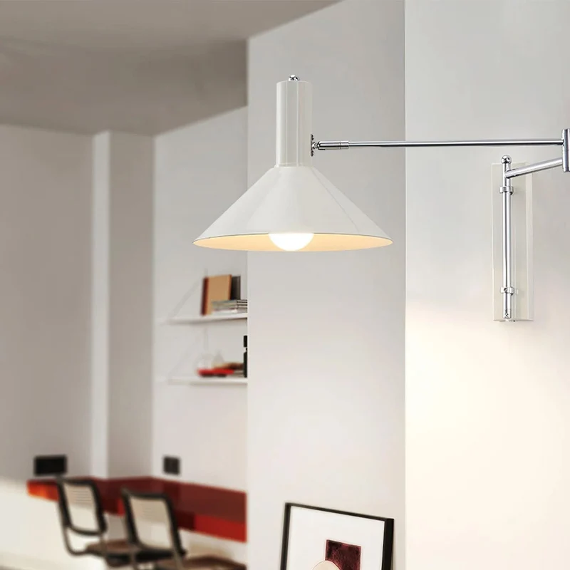 Wandlamp Zwenkbaar 360 Graden Metaal E27 Bedlamp Woonkamer Slaapkamer Modern | Sansoti