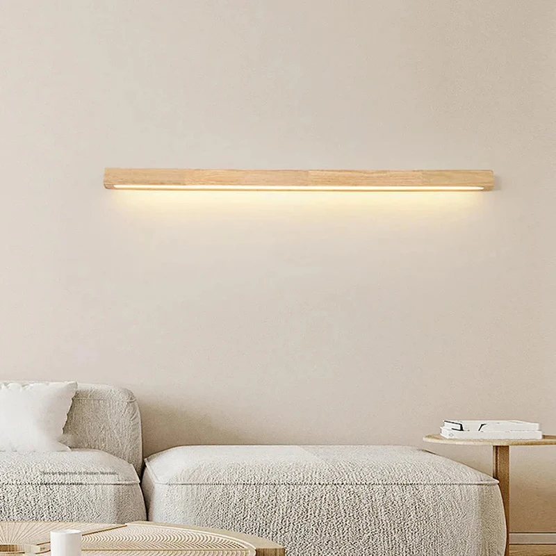 Houten Wandlamp met Spiegel LED Badkamer Slaapkamer Keuken Rond Acrylic | Sansoti