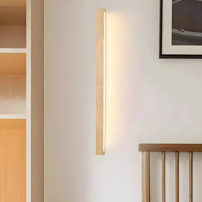 Houten Wandlamp met Spiegel LED Badkamer Slaapkamer Keuken Rond Acrylic | Sansoti