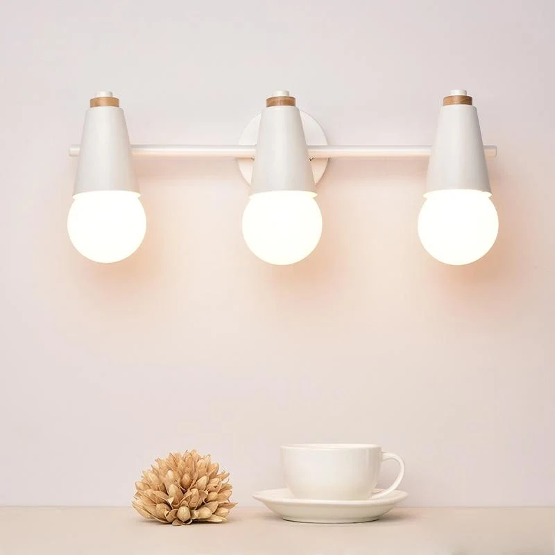 Wandlamp Metaal Hout 2 of 3 Lichts E27 Gekleurd Modern Slaapkamer Woonkamer | Sansoti