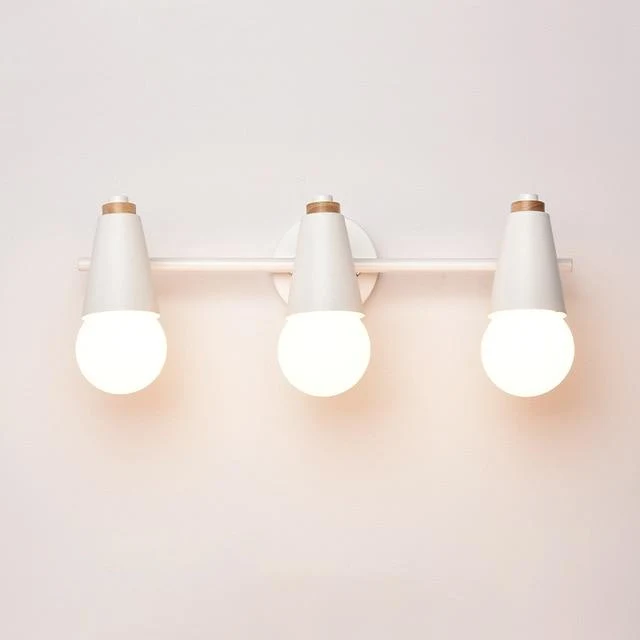 Wandlamp Metaal Hout 2 of 3 Lichts E27 Gekleurd Modern Slaapkamer Woonkamer | Sansoti