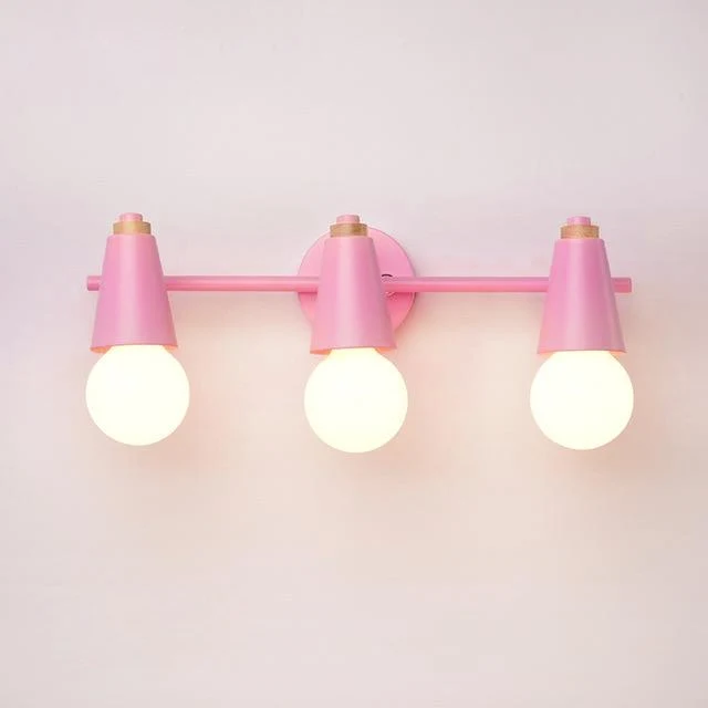 Wandlamp Metaal Hout 2 of 3 Lichts E27 Gekleurd Modern Slaapkamer Woonkamer | Sansoti