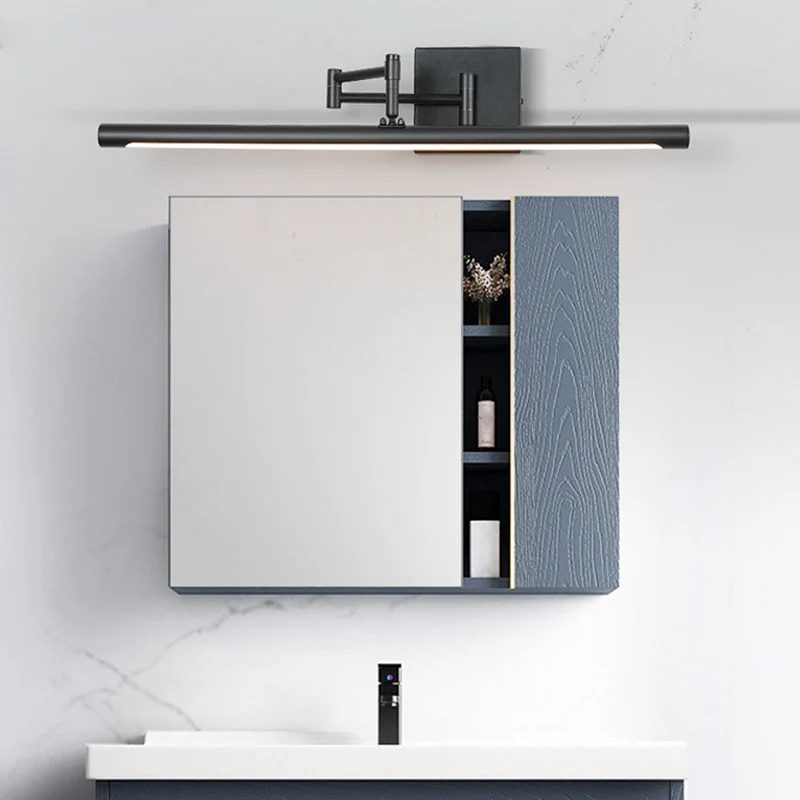 Badkamerlamp Zwenkarm Mat Zwart LED Badkamer Spiegel Visagie Wand IJzer Acryl Modern Minimalistisch | Sansoti