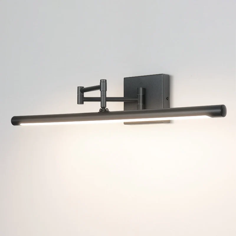Badkamerlamp Zwenkarm Mat Zwart LED Badkamer Spiegel Visagie Wand IJzer Acryl Modern Minimalistisch | Sansoti