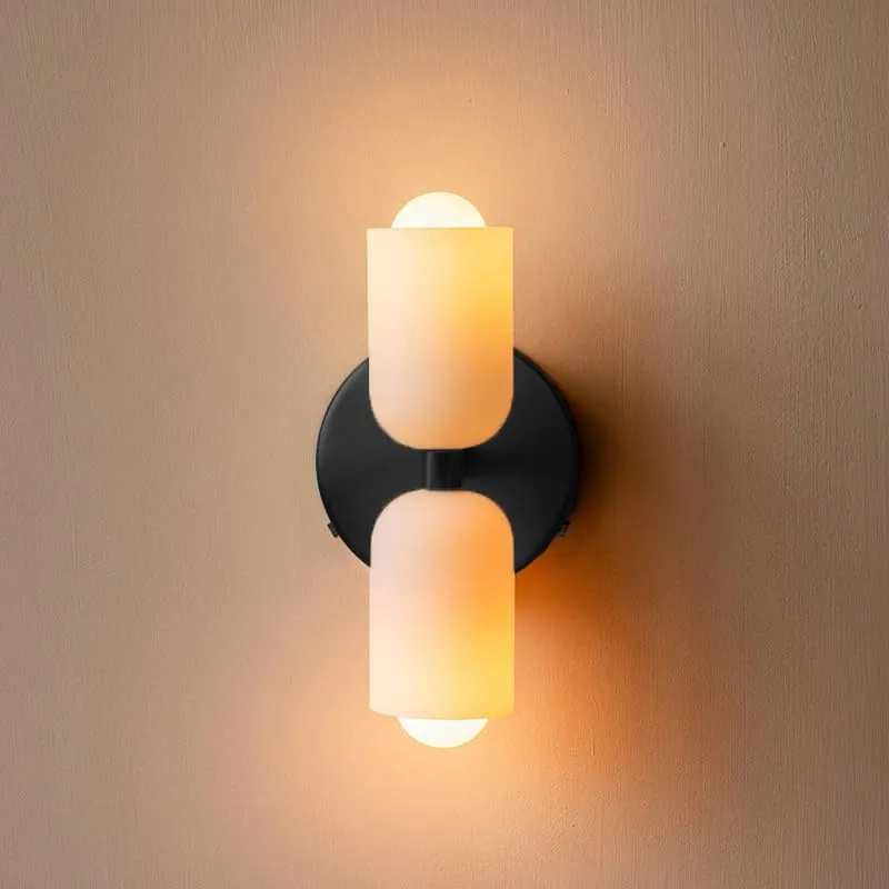 Wandlamp Dubbel Retro Frans Glas E14 Goud Slaapkamer Gang Badkamer Woonkamer Vintage | Sansoti