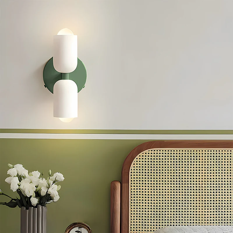 Wandlamp Dubbel Retro Frans Glas E14 Goud Slaapkamer Gang Badkamer Woonkamer Vintage | Sansoti