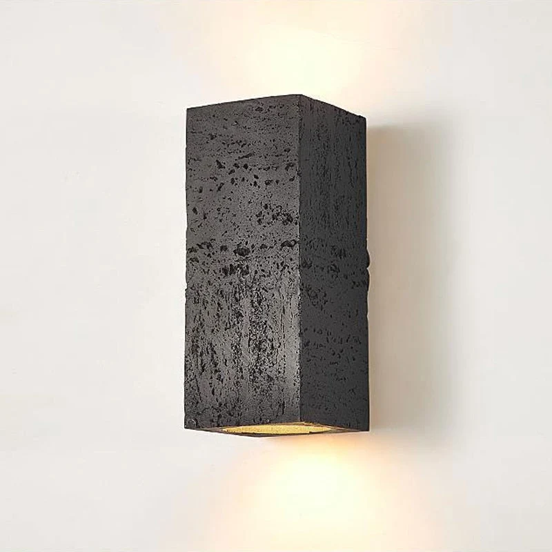 Japandi Wandlamp Travertijn Look Cement Rechthoek Warm Licht Woonkamer Slaapkamer | Sansoti