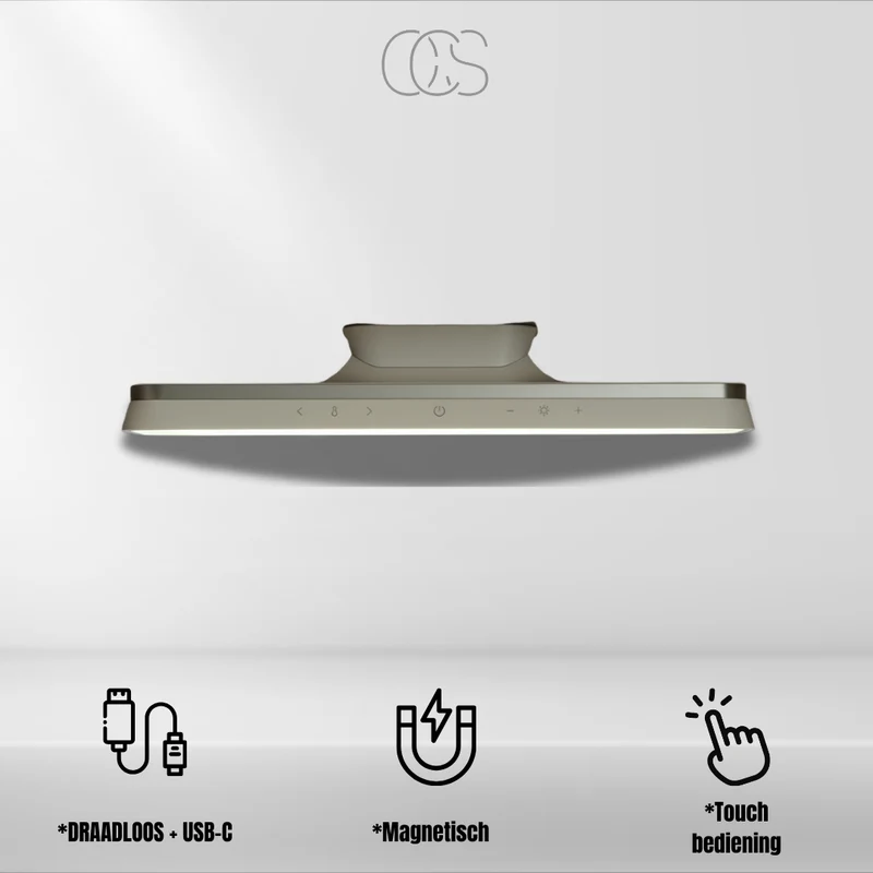 Draadloze Magnetische LED Lamp Dimbaar Aluminium 30cm USB-C Oplaadbaar Wandlamp Sfeerlamp | Sansoti
