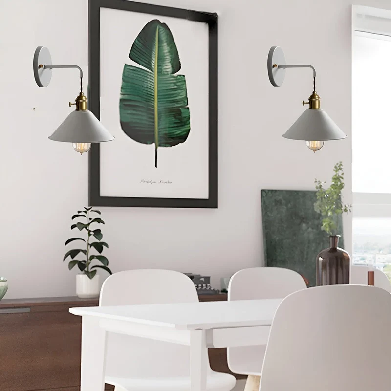 Wandlamp Retro Vintage Metaal Kegelvorm 22cm Industrieel Design | Sansoti