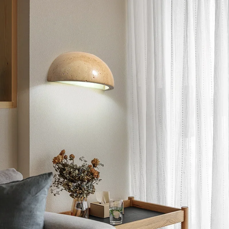 Wandlamp Steen LED Rond 15cm Warm Licht Woonkamer Slaapkamer | Sansoti