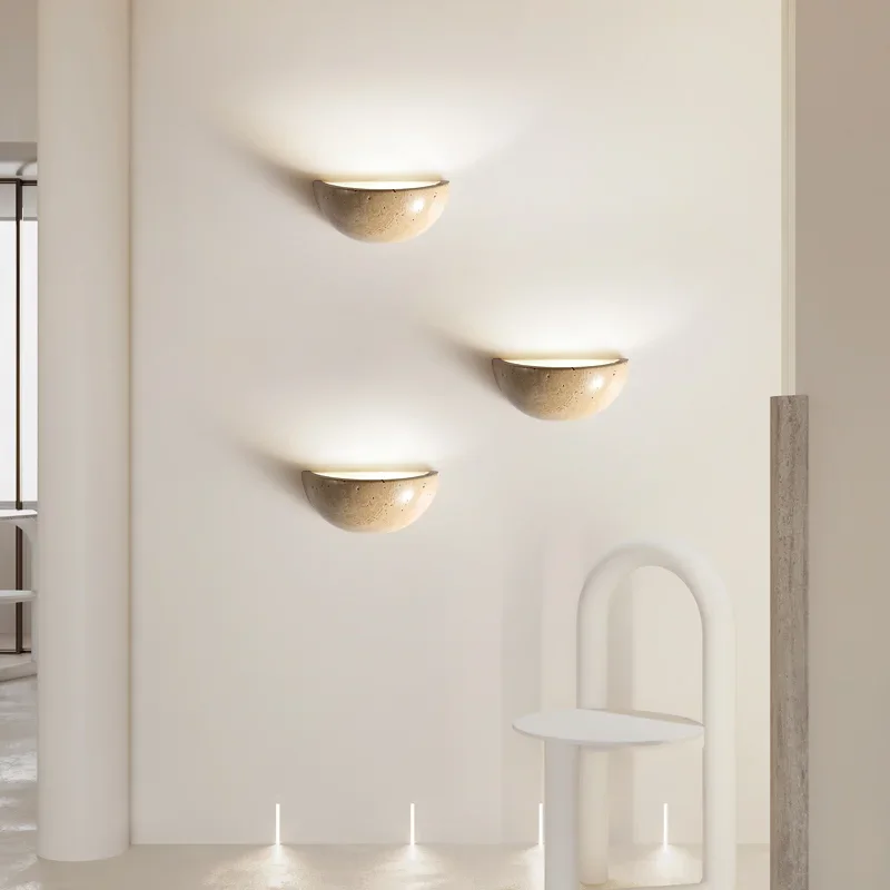 Wandlamp Steen LED Rond 15cm Warm Licht Woonkamer Slaapkamer | Sansoti