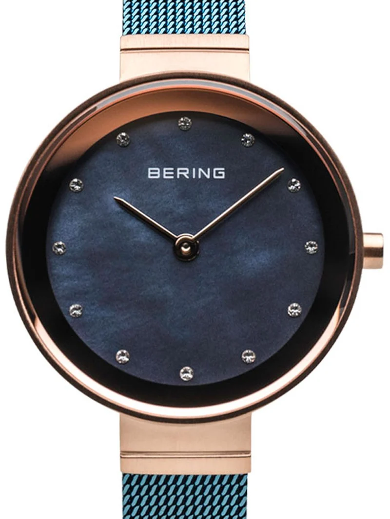 Bering Classic 10128-368 Damenuhr Roségold • Saphirglas • Milanaise-Armband