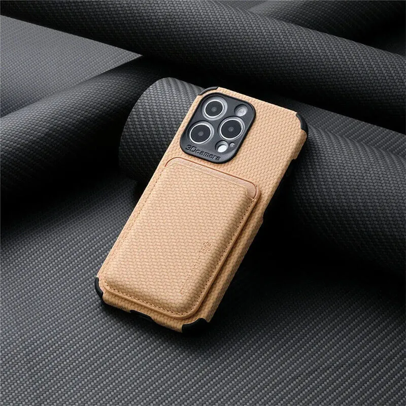 Magnetische iPhone Hoes met Kaarthouder MagSafe Compatibel Slank Design Draadloos Opladen Bescherming | Sansoti