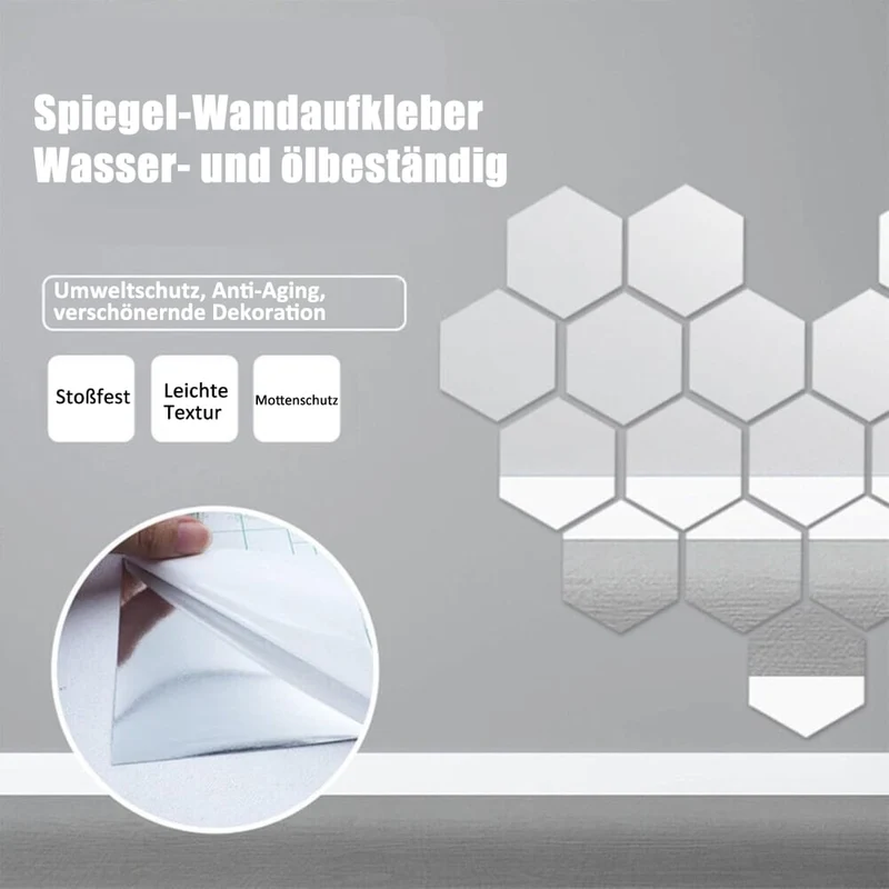 Buigbare Spiegelfolie Onbreekbaar PET 60x200 50x100 Zelfklevend Veilig Kindvriendelijk Interieur Decoratie | Sansoti