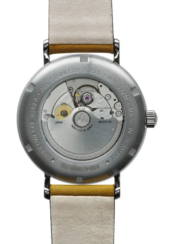 Bauhaus Classic 2160-4 Herren Automatik • Gangreserveanzeige • Grünes Zifferblatt