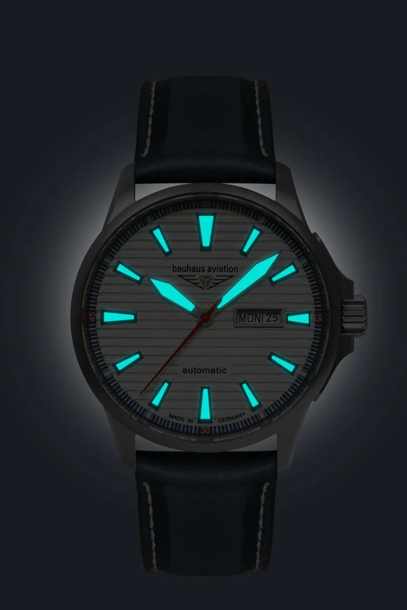 Bauhaus Aviation Iron Annie 2862-1 Herrenuhr Blau • Automatikwerk Citizen-Miyota • Saphirglas