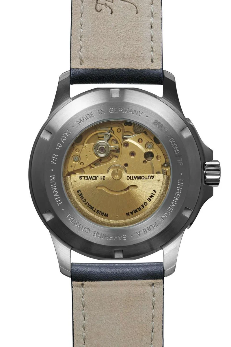 Bauhaus Aviation Iron Annie 2862-1 Herrenuhr Blau • Automatikwerk Citizen-Miyota • Saphirglas