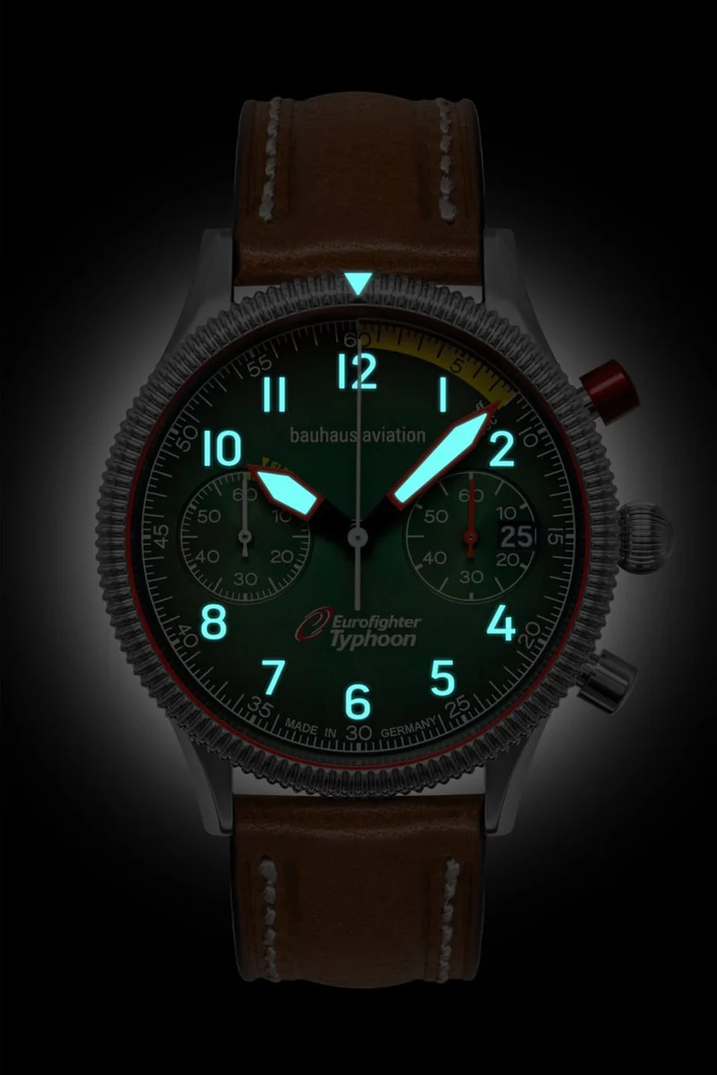 Bauhaus Aviation 2576-3 Herrenuhr Dunkelblau • Miyota Chronograph • Made in Germany