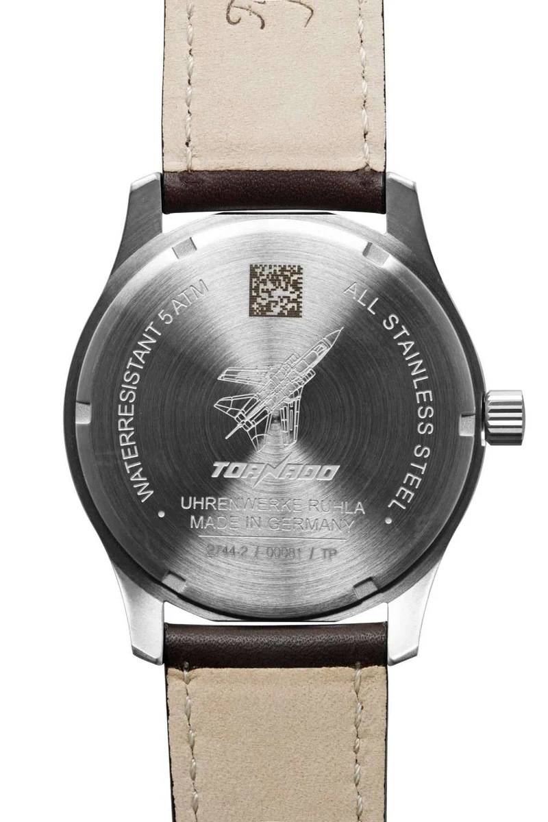 Bauhaus Aviation GMT 2744-2 Herren Armbanduhr Braun/Schwarz • Schweizer Quarzwerk • GMT-Funktion
