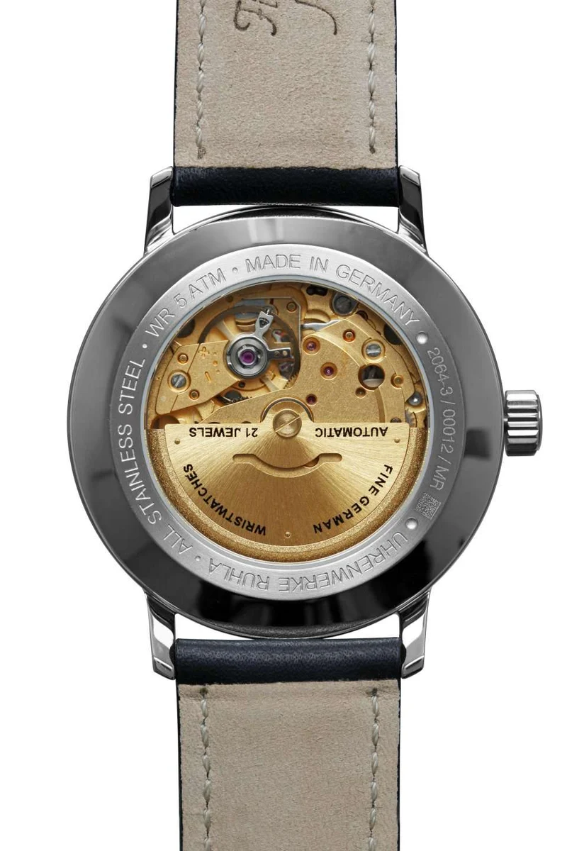 Bauhaus 2064-3 Herren Automatik Blau • Miyota 8215 Automatikwerk • Mineralglas K1