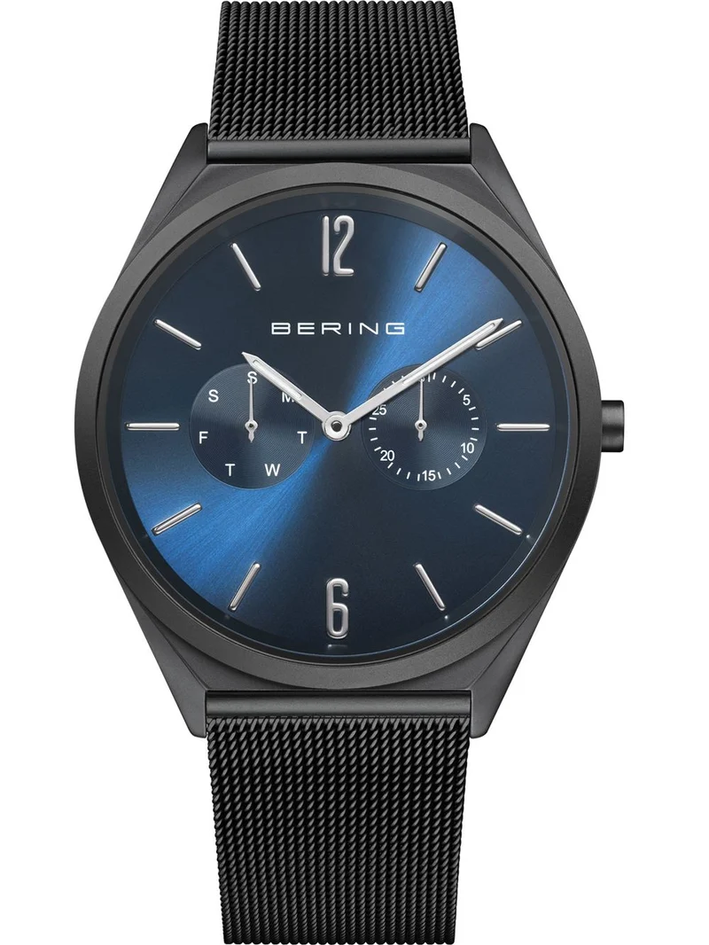 BERING Ultra Slim 17140-227 Herrenuhr Schwarz • Saphirglas • Schlankes Milanaise-Design