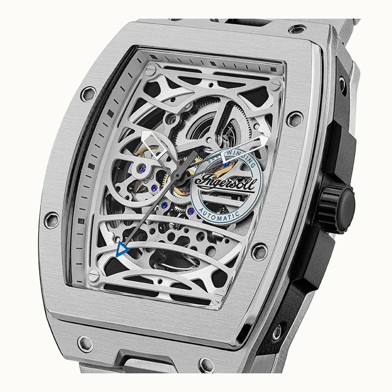 Ingersoll 1892 The Challenger I12310 Herren Armbanduhr Silber • Automatikwerk • Mineralglas
