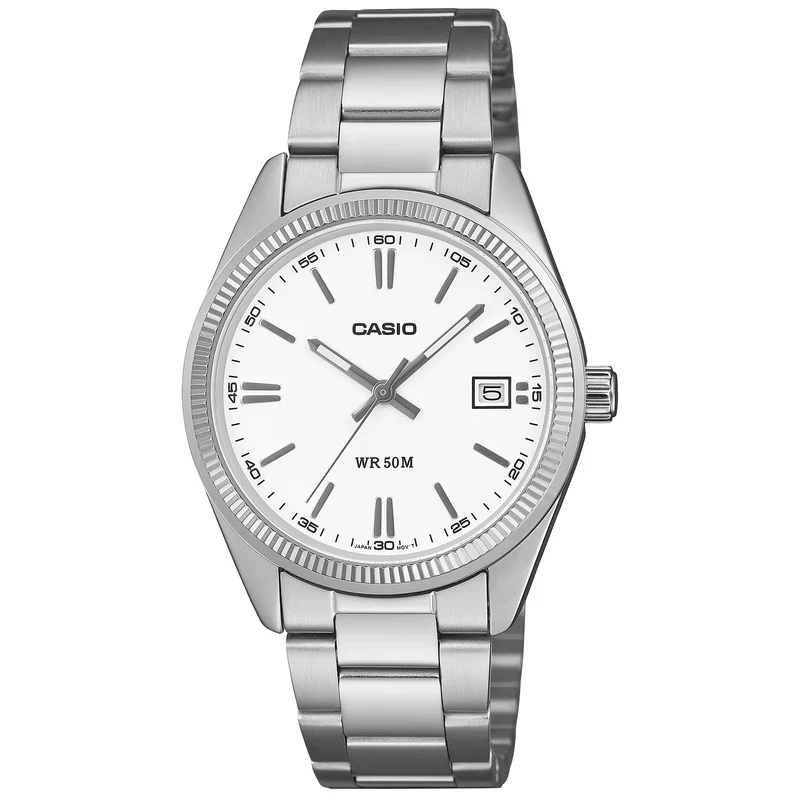 Casio Timeless UTP-1302PD-7AVEF Unisex Armbanduhr Silber • Mineralglas • Datumsanzeige