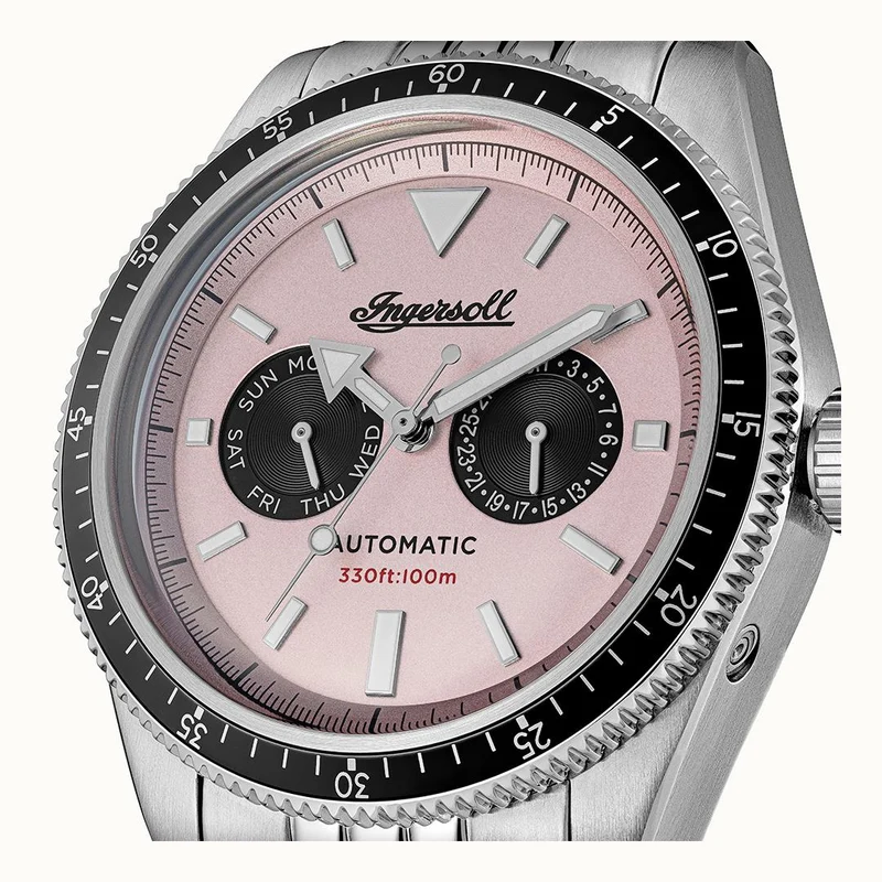 Ingersoll 1892 The Outlaw I17201 Herren Armbanduhr Rosa • Automatikwerk • Mineralglas
