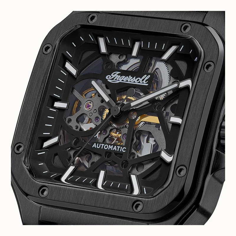 Ingersoll 1892 Ollie I14504 Herren Armbanduhr Schwarz • Automatikwerk • Mineralglas