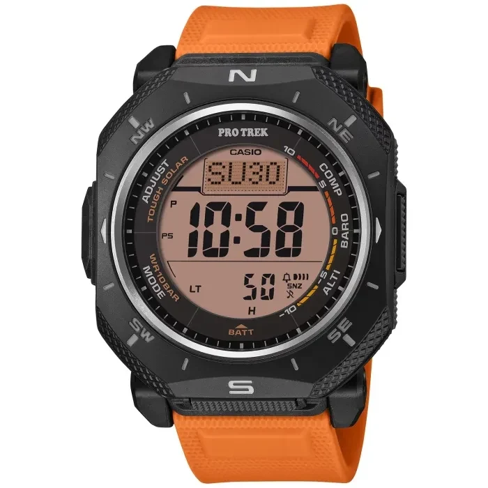 Casio Pro Trek PRG-69-4ER Herren Armbanduhr Orange • Triple Sensor • Tough Solar