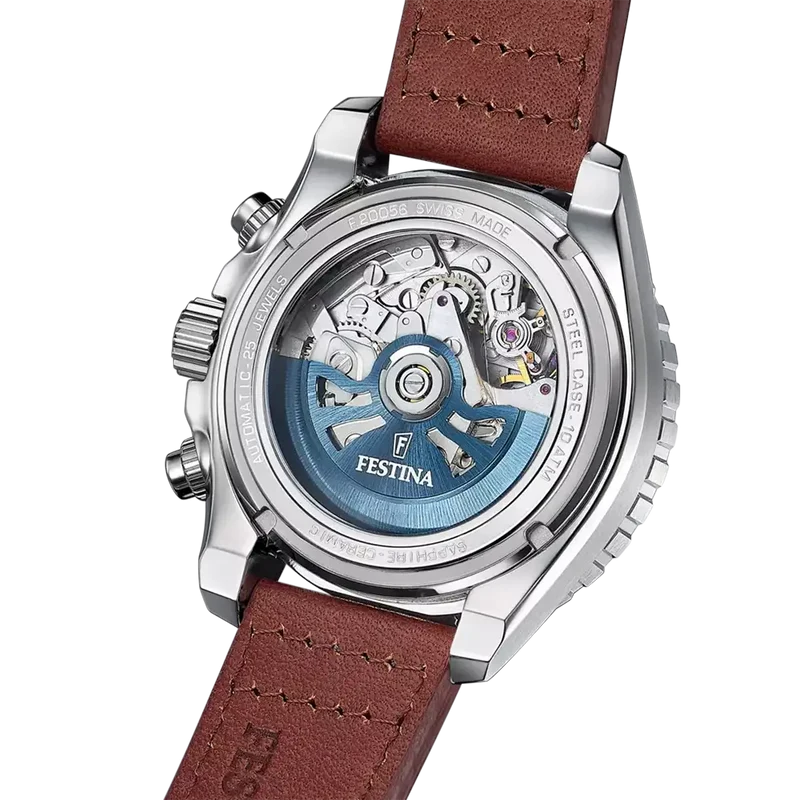 Festina Swiss Made F20056/1 Herren Armbanduhr Weiß • ETA Valjoux 7750 Automatik • Saphirglas