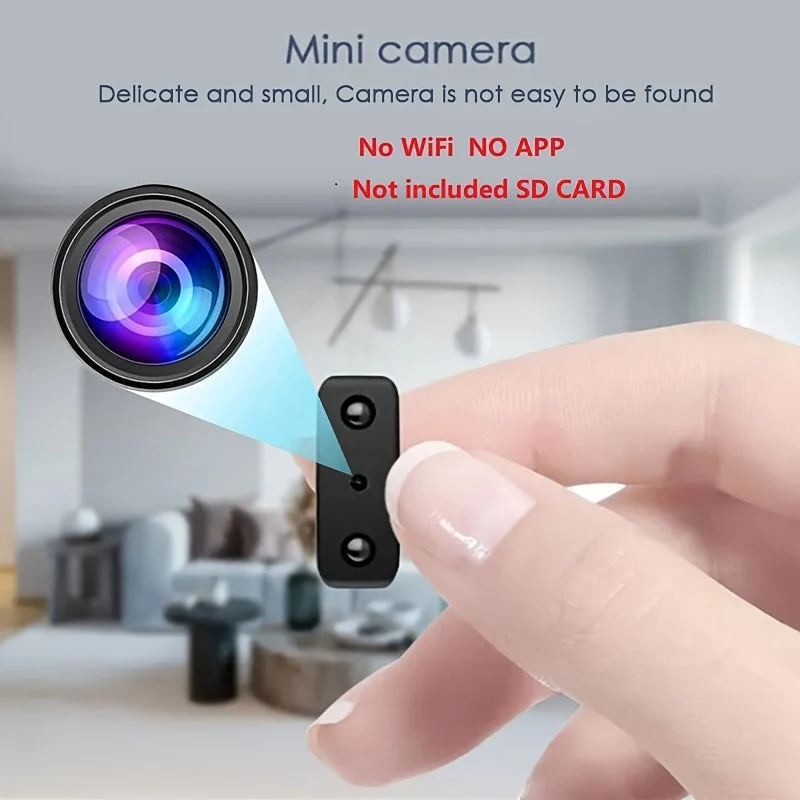 Compacte Beveiligingscamera Full HD met Nachtzicht en Bewegingsdetectie voor Veilig Wonen Thuis Binnen Buiten | Sansoti
