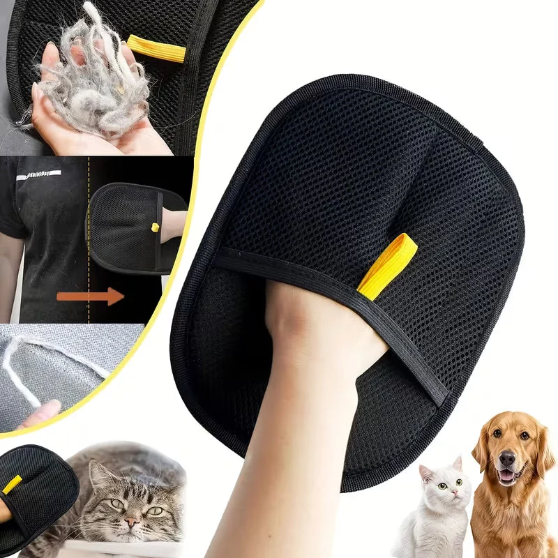 Handschoen voor Huisdierenhaar Verwijderen Dubbelzijdig Siliconen Verzorgingshandschoen Honden Katten | Sansoti