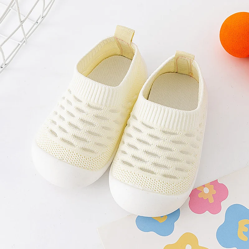 Baby Schoensokken met Anti-Slip Zool Mesh Design Kinderschoenen Ademend Comfort Eerste Stapjes Peuters | Sansoti