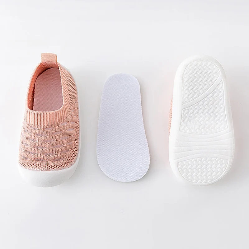Baby Schoensokken met Anti-Slip Zool Mesh Design Kinderschoenen Ademend Comfort Eerste Stapjes Peuters | Sansoti