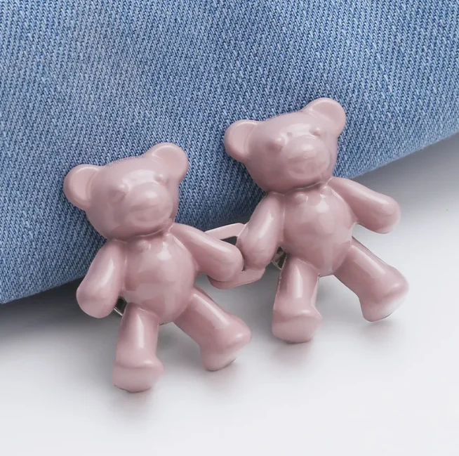 Verstelbare Tailleknijper Beer Metaal Decoratief Broekclip Herbruikbaar Unisex Mode Accessoire Kledingclip | Sansoti