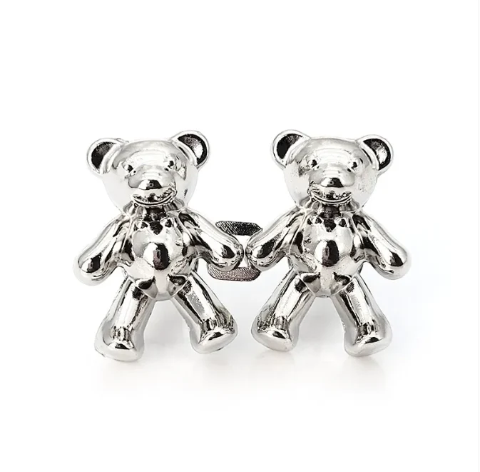 Verstelbare Tailleknijper Beer Metaal Decoratief Broekclip Herbruikbaar Unisex Mode Accessoire Kledingclip | Sansoti