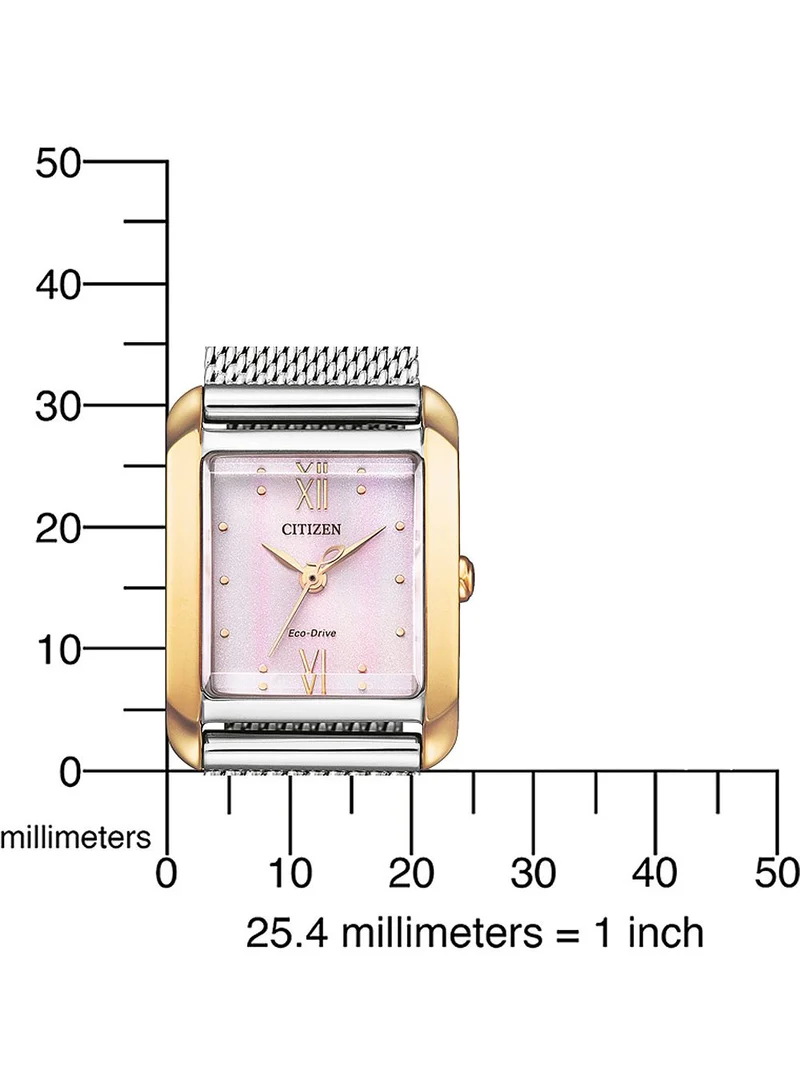 Citizen Elegance EW5596-66X Damen Armbanduhr Roségold • Saphirglas • Eco-Drive Solar
