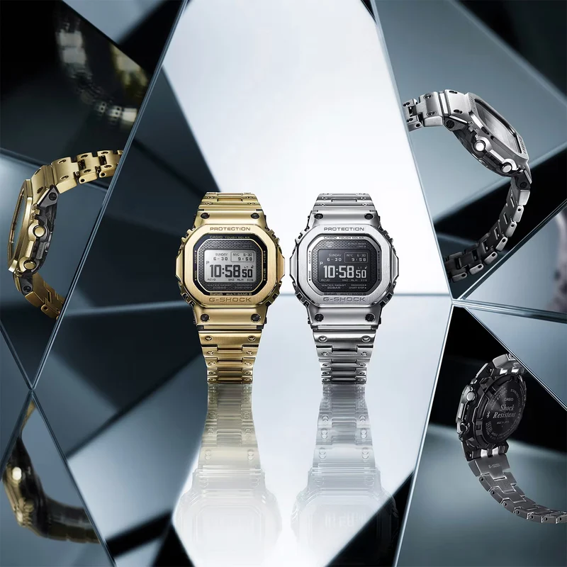 Casio G-Shock GMW-BZ5000D-1ER Herren Armbanduhr Silber • Tough Solar & Bluetooth • Full-Metal G-SHOCK