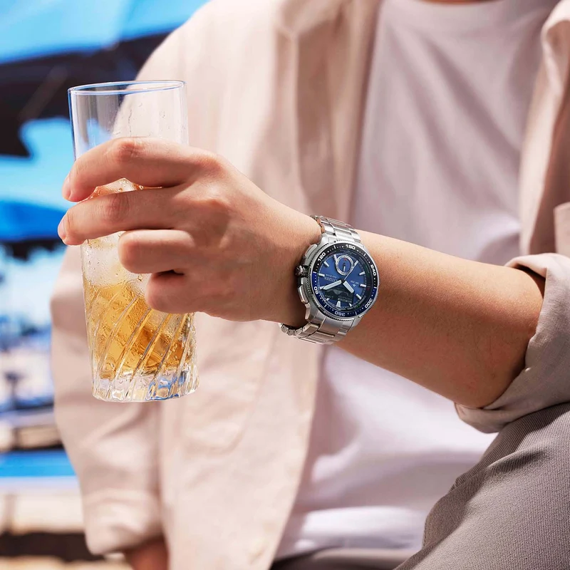 Citizen PROMASTER Wave Tracker JV3006-50L Herren Armbanduhr Blau • Eco-Drive Solar • Gezeitengraph & Regatta-Timer