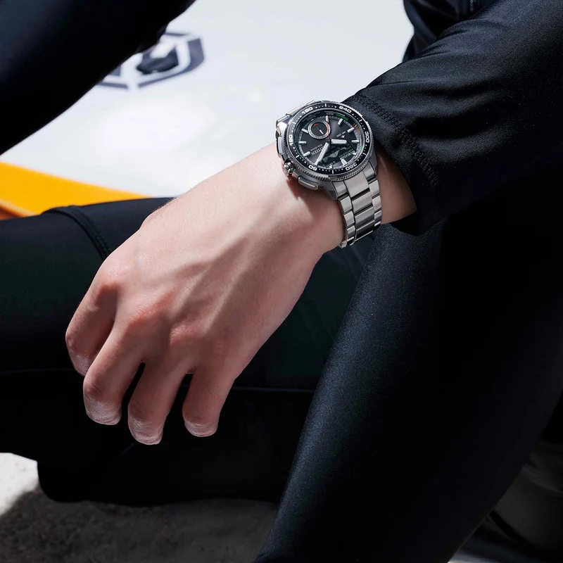 Citizen PROMASTER Wave Tracker JV3001-53E Herren Armbanduhr Schwarz • Eco-Drive Solar • Gezeitengraph & Regatta-Timer