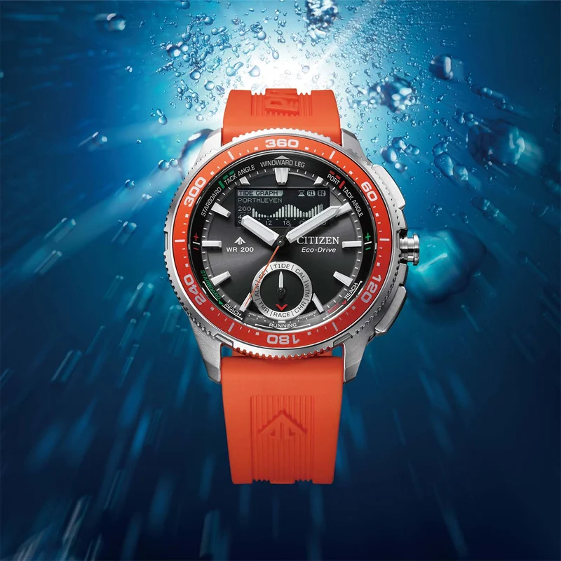 Citizen Promaster Wave Tracker JV3000-13E Herren • Eco-Drive Solar • Gezeitenanzeige & Regatta-Timer