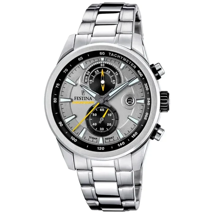 Festina Timeless Chronograph F20694/4 Herren • Mineralglas • Edelstahlarmband