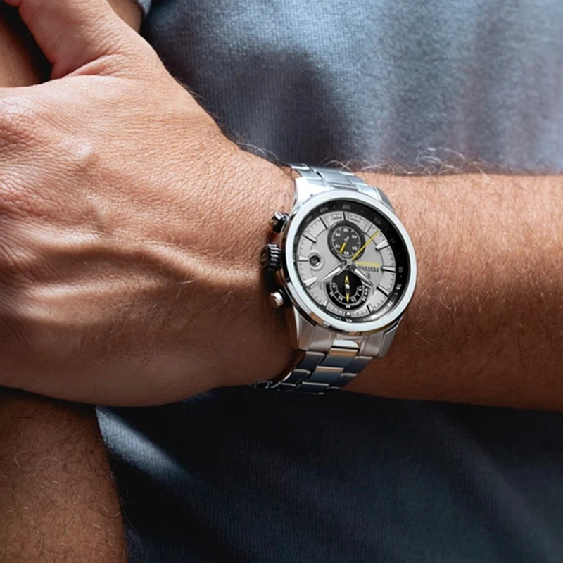 Festina Timeless Chronograph F20694/4 Herren • Mineralglas • Edelstahlarmband