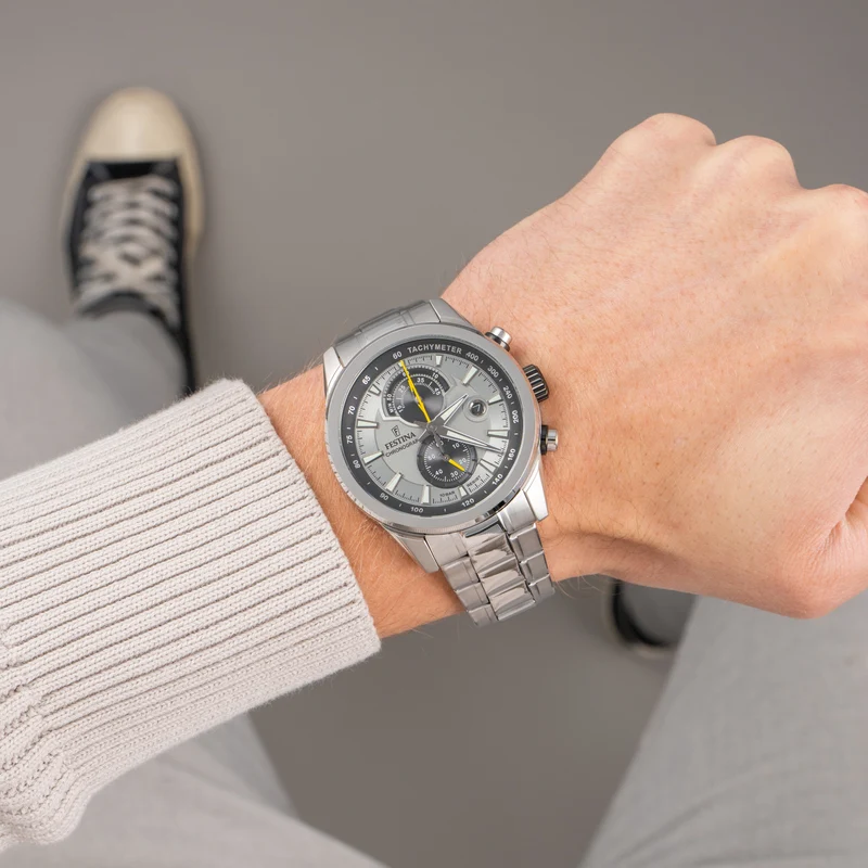 Festina Timeless Chronograph F20694/4 Herren • Mineralglas • Edelstahlarmband