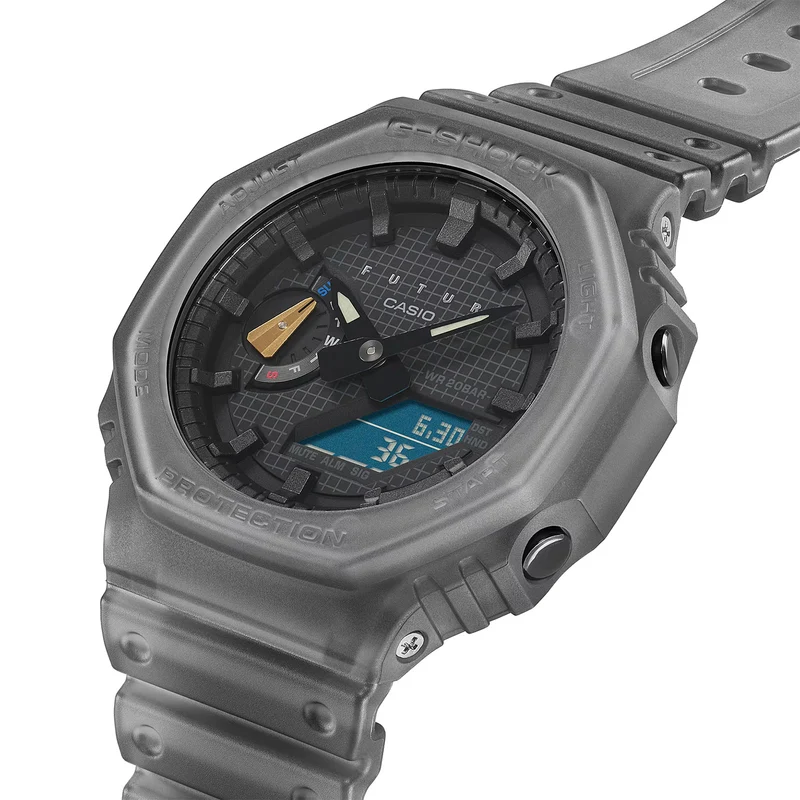 Casio G-SHOCK GA-2100FT-8AER Herren Armbanduhr Grau • Carbon Core Guard • FUTUR Kollaboration
