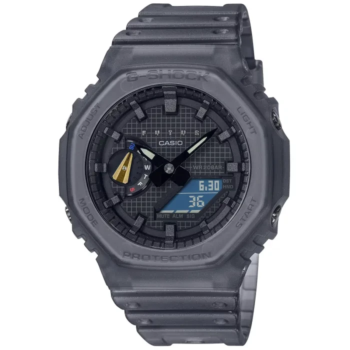 Casio G-SHOCK GA-2100FT-8AER Herren Armbanduhr Grau • Carbon Core Guard • FUTUR Kollaboration