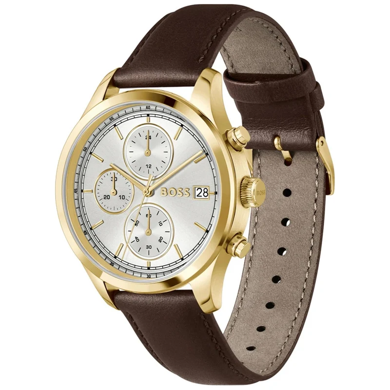 BOSS Stratus 1514327 Herren Armbanduhr Goldfarben • Chronograph • Mineralglas