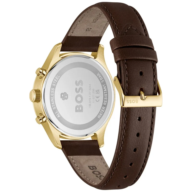 BOSS Stratus 1514327 Herren Armbanduhr Goldfarben • Chronograph • Mineralglas