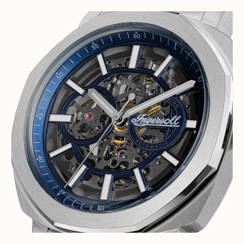 Ingersoll 1892 The Outrider I16403 Herren Armbanduhr Blau • Automatikwerk • Mineralglas